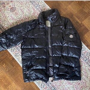 Moncler Shiny Black Kids Puffer Jacket